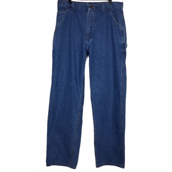 CARHARTT Carpenter Jeans Original Dungaree Fit Painter Denim Cargo Size 34 x 34 - Picture 9 of 9